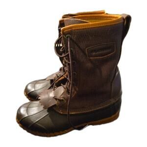 LaCrosse Men’s Duck Boots Uplander Brown Leather Rubber Waterproof Sz 8